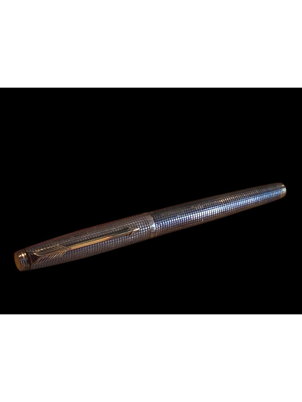 VTG Parker 75 Sterling Silver Fountain Pen 18K Gold Nib France Fine